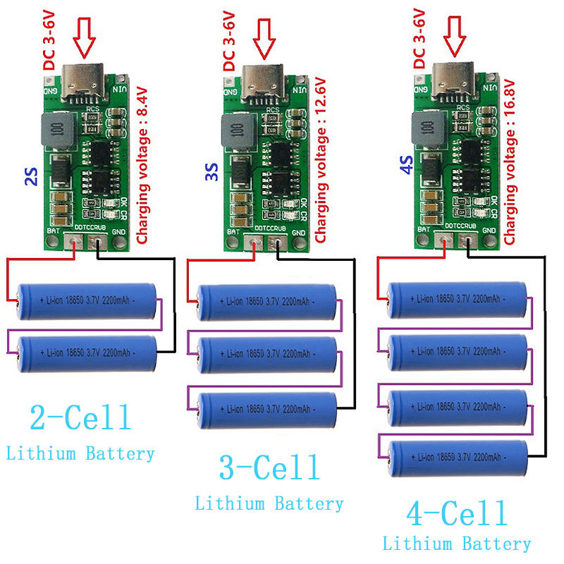 Li Ion Charger Module - Pengisi daya Lithium Multi-Cell, pengisi daya