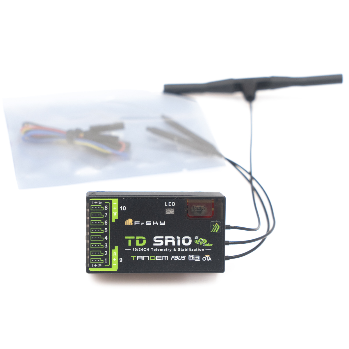 Antenna 2.4Ghz - Penerima Dual-Band FrSky TD SR10, mendukung
