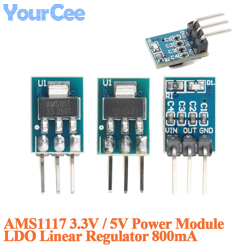 Ams1117 Module - 20 Buah/1 Buah AMS1117 3.3V 5V