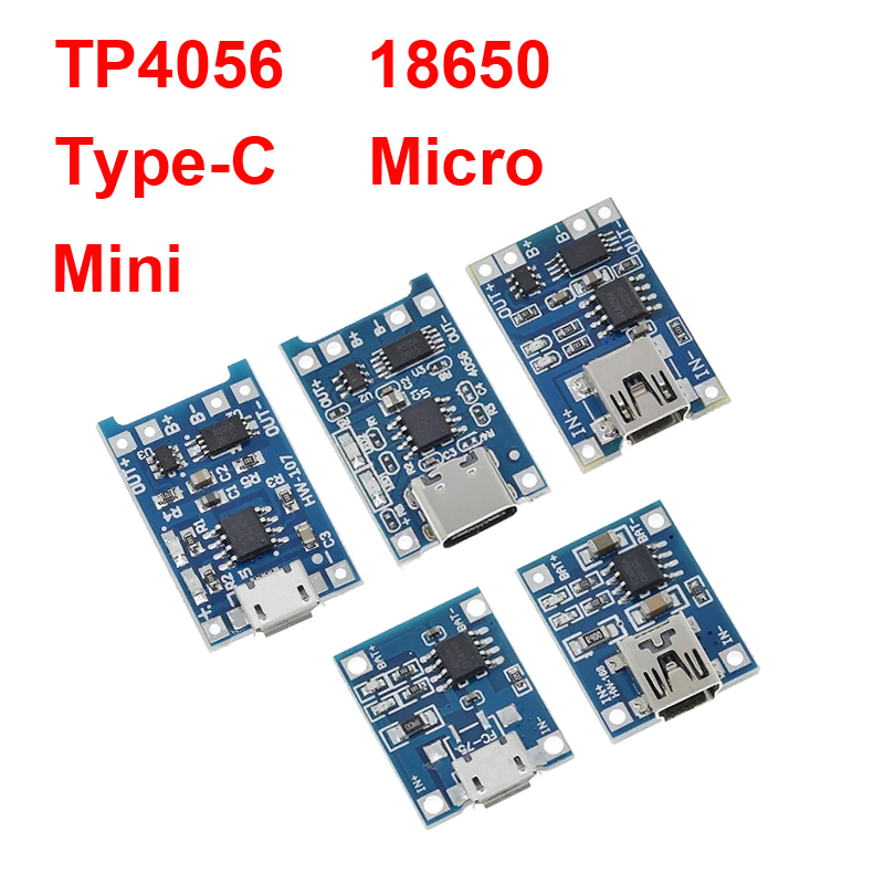 Tp4056 Module - 1/5 Buah 5V 1A Micro/Tipe-c/Mini 18650