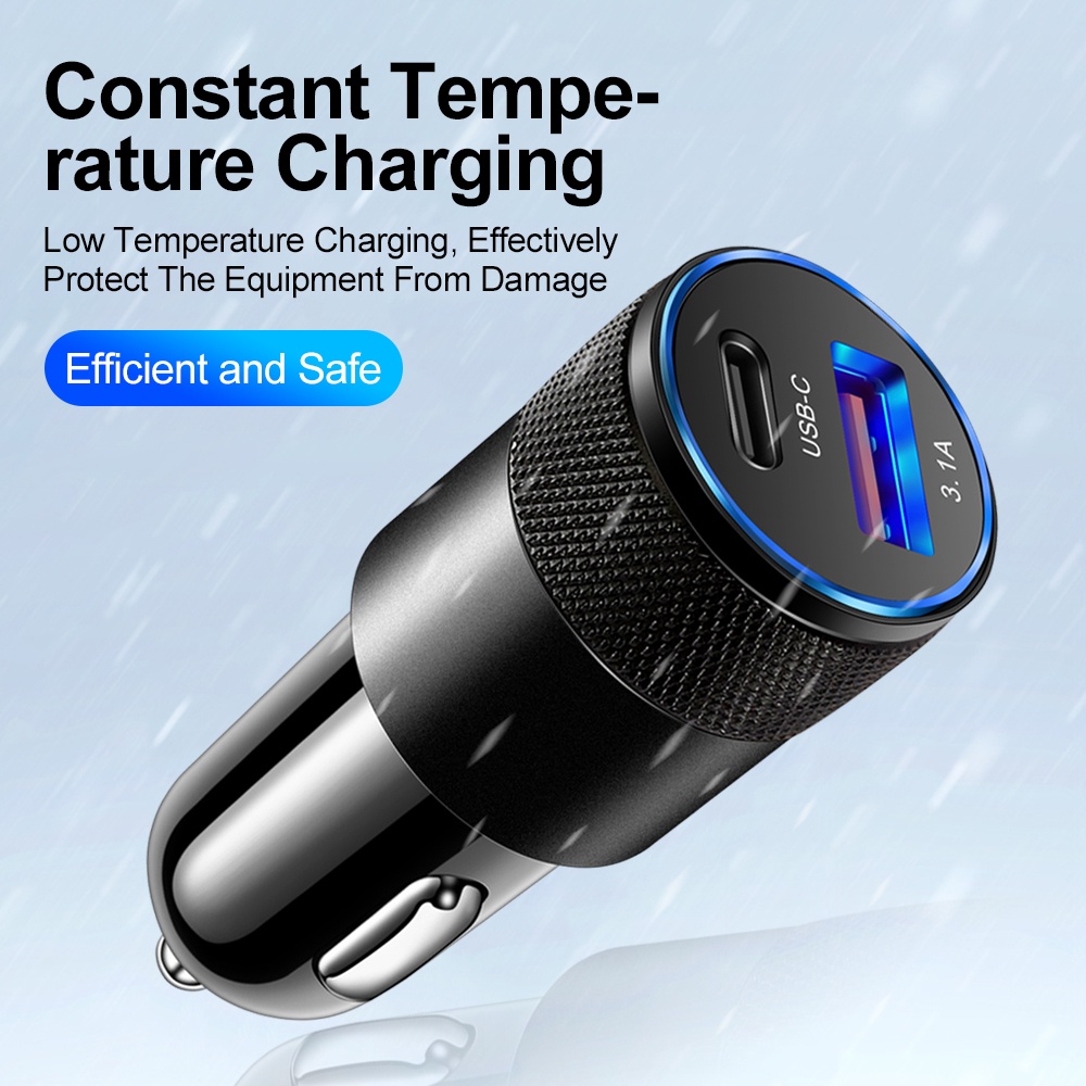 Pengisi Daya Mobil USB 66W Tip - Usb C Cable ulasan dan harga