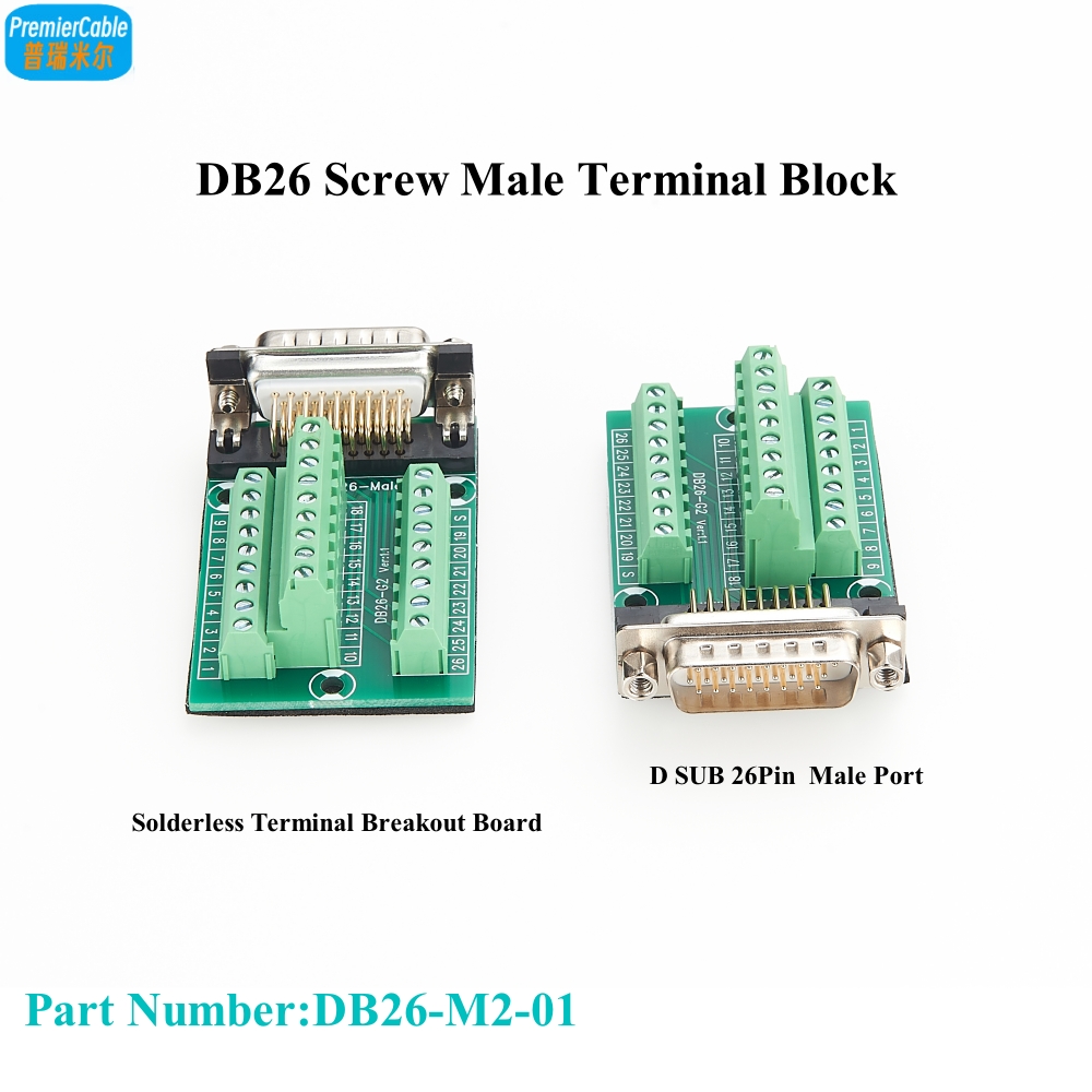 DB26 Male to Terminal Block Ma - Screw Terminal Block ulasan dan harga