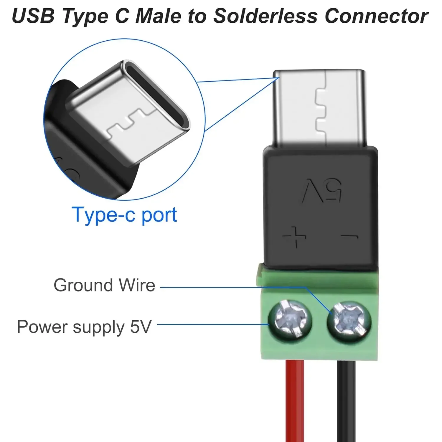 1-4Pcs Adaptor Terminal USB C  - Screw Terminal Block ulasan dan harga