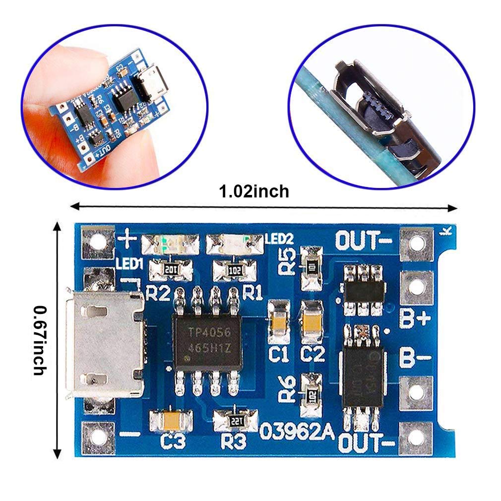2/5 buah tipe-c mikro Mini 5V1 - Li Ion Charger Module ulasan dan harga